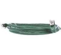 Telegärtner Câble patch S/FTP, PiMF, Cat 6A, coudé d'un côté, vert, 2,0 m Pour 10 Gigabit/s, sans halogène, un côté avec connecteur coudé à 90° (L00001A0156)
