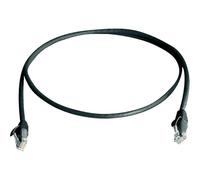 Telegärtner - Cordon de raccordement - RJ-45 (M) pour RJ-45 (M) - 1 m - UTP - CAT 6 - IEEE 802.3at - sans halogène, moulé, sans crochet, bloqué - noir, RAL 9011