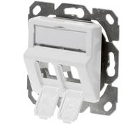 Telegärtner données socket UMJ45 K,, 2 fois non équipé, blanc alpin, PU: 5 pcs