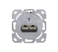 Prise réseau encastré insert CAT 6a 2 ports Telegärtner 100022964 métal