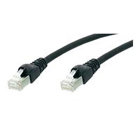 Telegärtner 100008948 RJ45 Câble réseau, câble patch CAT 5e F/UTP 7.5 m noir ignifuge, avec manchon de protection contre les