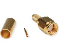 TELEGÄRTNER Fiche à sertir SMA, pour RG-58C/U, connexion soudée/sertie, dorée