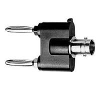 Telegärtner 100023659 Adaptateur de mesure BNC femelle - Banane mâle 4 mm, Banane mâle 4 mm noir, argent