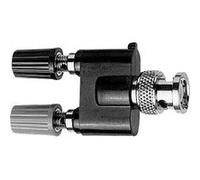 Telegärtner 100023664 Adaptateur de mesure BNC mâle - femelle 4 mm, femelle 4 mm noir, rouge