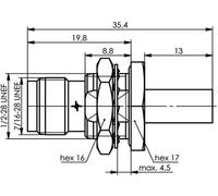 Telegärtner J01011A0075 100023783 Connecteur TNC femelle, droit 1 pc(s)