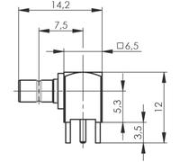 Telegärtner J01160A0591 100024863 Connecteur SMB mâle, coudé 50 Ω 1 pc(s)