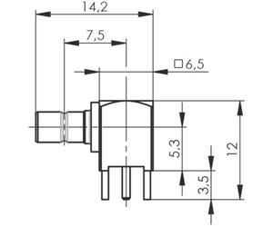 Telegärtner J01160A0591 100024863 Connecteur SMB mâle, coudé 50 Ω 1 pc(s)