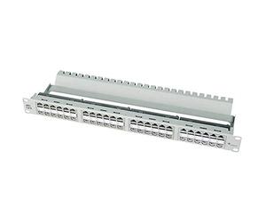 TELEGÄRTNER J02024A0007 Panneau de Passage Cat.6+, 1U, 48 Ports Gris Clair