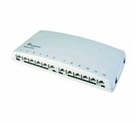 TELEGÄRTNER Mini-distributeur MPD12-HS K, blindé, Cat.6A (basse tension selon ISO/IEC) blanc alpin