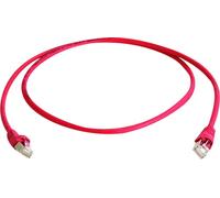 Telegärtner RJ45 (croisé) réseau informatique Câble de raccordement CAT 6a S/FTP 0.50 m rouge ignifuge, sans halogène