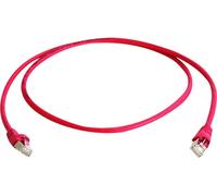 Telegärtner RJ45 (croisé) réseau informatique Câble de raccordement CAT 6a S/FTP 2.00 m rouge ignifuge, sans halogène