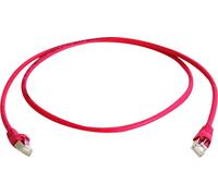 Telegärtner RJ45 (croisé) réseau informatique Câble de raccordement CAT 6a S/FTP 5.00 m rouge ignifuge, sans halogène