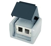 Telegärtner RJ45 Outlet IP44 AP Gris Adaptateur de câble - Adaptateur pour câble (UMJ, Gris)