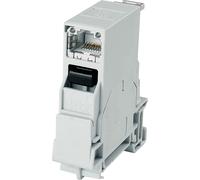 TELEGÄRTNER STX Connecteur pour rail DIN, module RJ45 A Cat.6A (ISO/IEC)