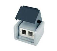 Telegärtner Telegärtner Boîtier encastré IP44, 75×86×58, gris pour 2x module AMJ 100021370 Quantité:1