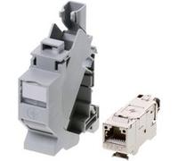 Telegärtner Prise réseau profilée 100023003 CAT 6a Gris clair