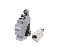 Telegärtner 100023003 Prise réseau profilé CAT 6a gris clair