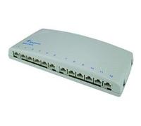 Telegartner - Tableau de connexions - CAT 6e - gris clair, RAL 7035 - 12 ports Gris clair, RAL 7035 G