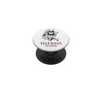 Telemann Stay Baroque Compositeur de Musique Classique drôle PopSockets PopGrip Adhésif