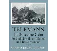 TELEMANN - Trio Sonata en Do Mayor para 2 Flautas de Pico Alto (2 Flautas) y Piano (Zimmermann)