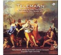 Telemann - Trio Sonatas for Violin, Flute & B.C. / Trio Sonatas for Oboe, Recorder & B.C. (complete) - Fabio Biondi, Alfredo Bernardini, Lorenzo Cavasanti, Ensemble Tripla Concordia (2 CD Set)