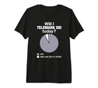Télémark Ski Nordic Alpine Today Diagramme T-Shirt Haut de Gamme