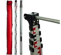 TELEMESS Altimètre 5 m - Tige de mesure télescopique avec crochet pliable - Précision millimétrique - Pour halls, véhicules, camions, inspection ETC, contrôle de hauteur de véhicule