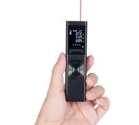 Télémètre 3 en 1 Mesure d'angle Niveau en Croix Capteur d'angle électrique avec écran LCD rétroéclairé Zone de Distance Mesure de Pythagore Noir (60M)