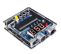 Télémètre à ultrasons HC-SR04 - Capteur de distance - Kit électronique DIY avec voyants LED - Câble USB vers CC - Pour l'éducation scolaire, la maison, les exercices de soudure à faire soi-même