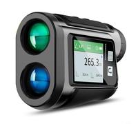 Télémètre de golf avec sortie vocale, portée de 600 m, grossissement 6x, écran couleur HD, écran LCD couleur, étanchéité IP54, rechargeable de type C, pour golf et chasse (noir)