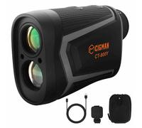 Télémètre de golf CIGMAN CT-800Y 800 m, avec grossissement 6X, verrouillage du mât de drapeau, vibration, sangle magnétique, rechargeable par USB 15x12x7.5cm noir