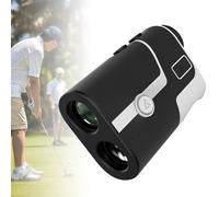 Télémètre de Golf Rechargeable avec Pente - Grossissement x7, 3 à 1 200 mètres, Verrouillage du Drapeau, Vibration, Mesure par Balayage pour golfeurs avec étui de Transport,Black