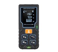 Télémètre Laser 100 m/328 Pieds Outil de Mesure Laser Portable avec 2 Niveaux à Bulles Grande unité d'affichage LCD rétroéclairé Mètres/Pieds/Pouces commutables Mesure de Volume en Mode Pythagore