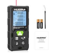 Télémètre Laser 120m, télémètre Laser numérique Portable Huepar, avec Laser, écran LCD rétroéclairé, Mesure de Distance, de Surface et de Volume, et Mode pythagoricien (ft/m/in),DM-LM120