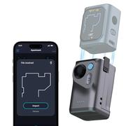 Télémètre Laser 50M, HOZO M-Cube Adapteur Outil de Mesure Laser 01 Planificateur Intelligent: 8 Directions et 360° Joystick Capture Rapide,Bouton à Une Touche pour Mesures Précises des Bords et Coin