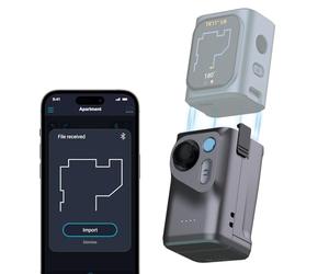 Télémètre Laser 50M, HOZO M-Cube Adapteur Outil de Mesure Laser 01 Planificateur Intelligent: 8 Directions et 360° Joystick Capture Rapide,Bouton à Une Touche pour Mesures Précises des Bords et Coin