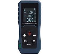 Télémètre Laser avec Mode Pythagore, Distance de Mesure, Zone/Calcul du Volume, Distance de 40 m /60 m/80 m/100 m- Piles Non Incluses (60m)