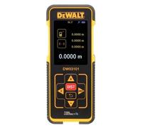 DeWalt Télémètre Laser - Plage de Mesure Jusqu'à 100 m - Déviation Max 3 mm pour 100 m - 3 Fonctions - Affichage Métrique ou Anglais - 2 Piles AAA - DW03101-XJ