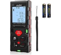 Télémètre Laser Numérique 60m, Atolla Metre Laser Avec 2 Niveaux À Bulle Et Fonction Muet, Auto-Étalonnage Et Mesure Continue, Écran