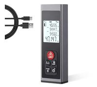 Télémètre Laser Numérique - Hychika Mètre Laser Type C Rechargeable avec Rétro-Éclairage LCD M/in/Ft Modes De Mesure Multiples Distance Pythagore Surface Volume Mesures