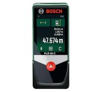 Télémètre laser PLR 50 C de Bosch (mesure précise de la distance jusqu'à 50 mètres, écran tactile, fonctions de mesure avec assistance intégrée)