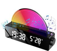 Télénière D'alarme Pour, Wax-Up-Light Sunset Allock Alarme-Alarme-Alarme Alarme Lettelle Éclaire Intallate Réveiller La Lumière Dawn Simulator2023 Smart Sunrise Wake-Up Light Mirror Wear Aweck