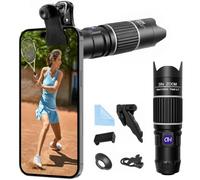 Téléobjectif 28x pour téléphone, objectif à pince pour iPhone Samsung | Zoom optique 28x avec lentille en verre à traitement multicouche pour des photos nettes au loin