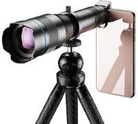 Téléobjectif 60x Haute Puissance pour Smartphone, Objectif Zoom Externe HD 60x avec Trépied Objectif pour Appareil Photo pour Téléphone Portable 650-700 Mm pour la Plupart des Téléphones Portables