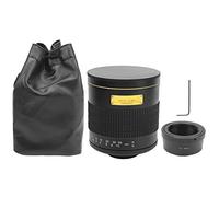 Téléobjectif à mise au point manuelle, amélioration du contraste, miroir de caméra portable en alliage avec bague d'adaptation pour support M4/3 (Noir)