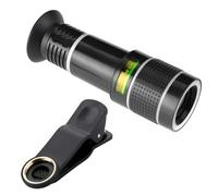 Téléobjectif de smartphone facile à monter - Résistant aux vibrations - Clip pour photos de longues distances pendant les sports de plein air - Installation facile - Téléobjectif de téléphone