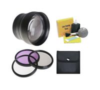 Téléobjectif haute définition 2,2 x pour Fujifilm Finepix HS30EXR + kit de filtre 3 pièces 58 mm + kit de nettoyage Nwv Direct 5 pièces