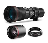 Téléobjectif Manuel HD Haute Puissance 420-1600 mm f/8.3 pour Sony Alpha A33, A35, A37, A55, A58, A57, A65, A77, A99, A100, A290, A330, A380, A390, A550, A5600 A580. Appareils Photo Reflex numériques
