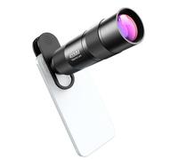Téléobjectif pour smartphone 40 cm avec clip universel, chiffon de nettoyage et étui de rangement
