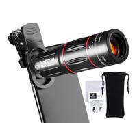 Téléobjectif Zoom HD 28x pour Smartphone | Lentille de Caméra Externe avec Montage à Pince | Photographie Haute Résolution pour Concerts, Sport & Voyages, Boîte de Rangement Incluse